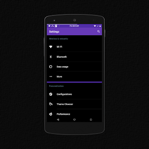 Black MTRL - Purple CM12 Theme.apk 2.2