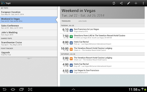 TripIt Travel Organizer No Ads - screenshot thumbnail