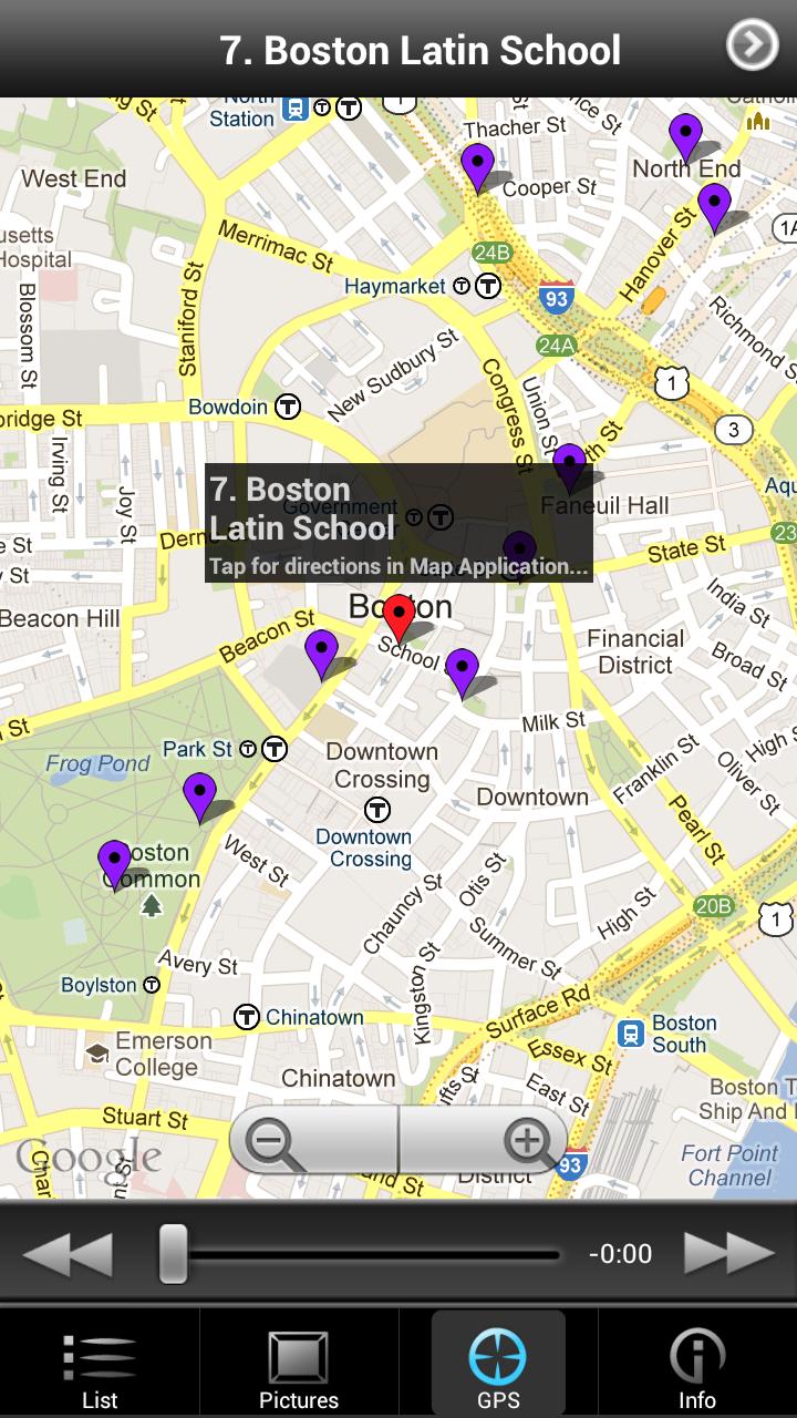 Audio Tour USA : Boston Screen 3