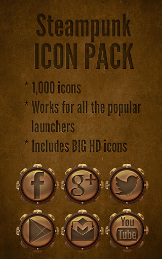 free download android full pro mediafire qvga Icon Pack - Steampunk APK v1.3 tablet armv6 apps themes games application