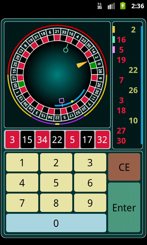 Roulette Analyst Screen 2