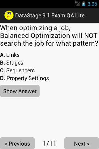 DataStage 9.1 Exam QA Lite