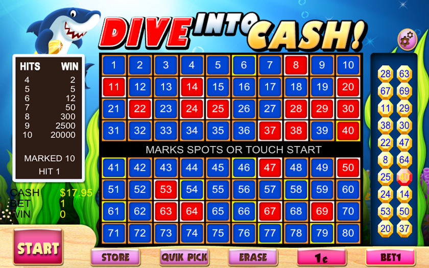 Keno Shark Casino Game PRO Screen 1