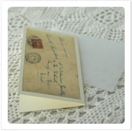 French postcard gift enclosure