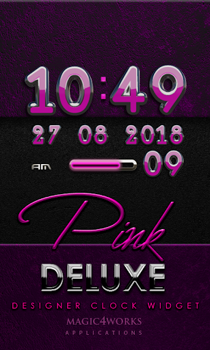 Pink Deluxe Digital Clock