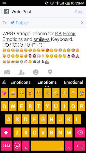 Orange Emoji Keyboard
