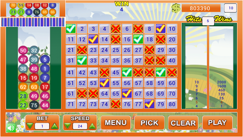 Keno World Screen 2