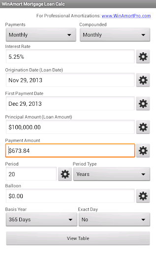 WinAmort Loan Calc