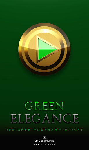 Poweramp Widget Green Elegance