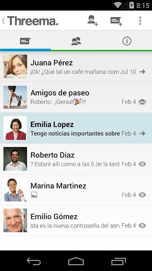 Threema - screenshot