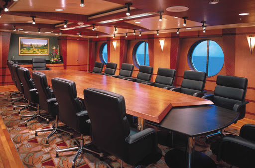 Voyager-of-the-Seas-board-room - Voyager of the Seas' board room and conference center offer all the professional amenities you'll need for your next company business trip.