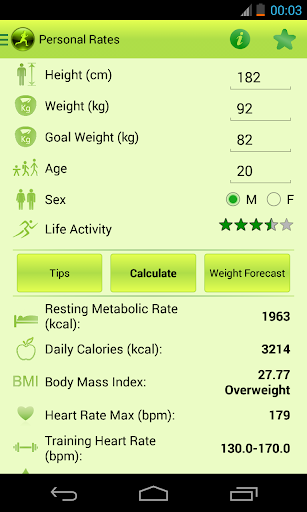 Fitness Calculator 1.0