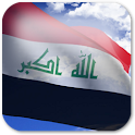 3D Iraq Flag Live Wallpaper + logo