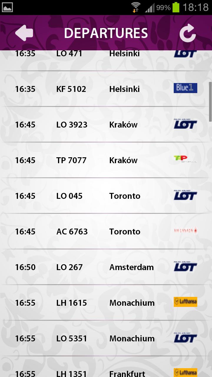 Warsaw Airport Screen 2