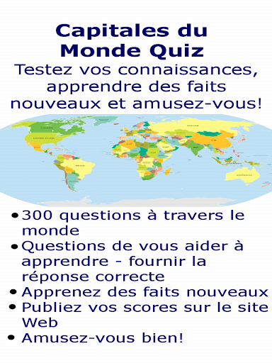 Pays du Monde + Capitales Quiz