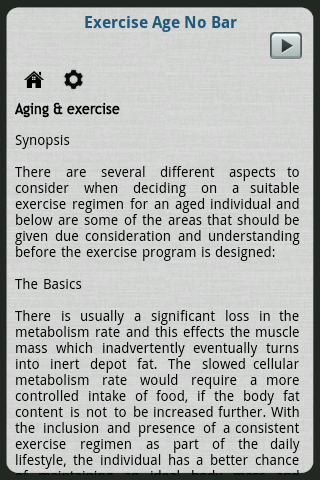Exercise Age No Bar Screen 3