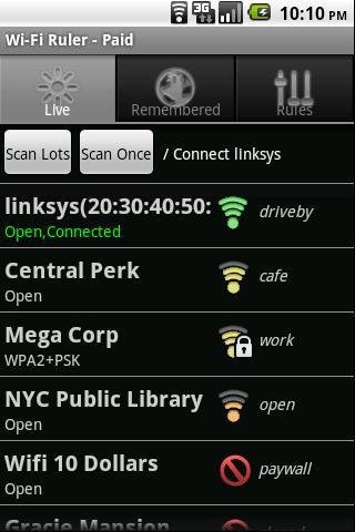 Android application Wi-Fi Ruler - Paid (Wifi Mngr) screenshort