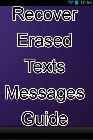 Recover Erased Texts Messages