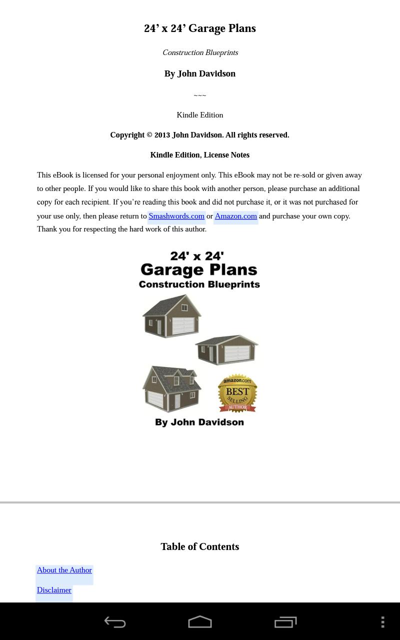 24 x 24 Garage Plans Blueprint Screen 3