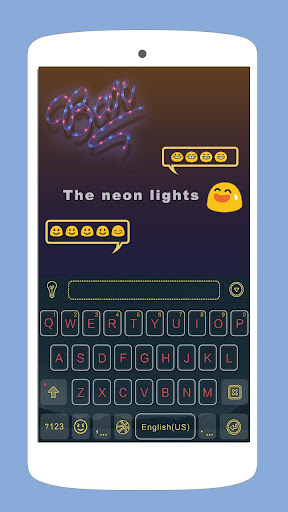 NeonLight Theme Emoji Keyboard