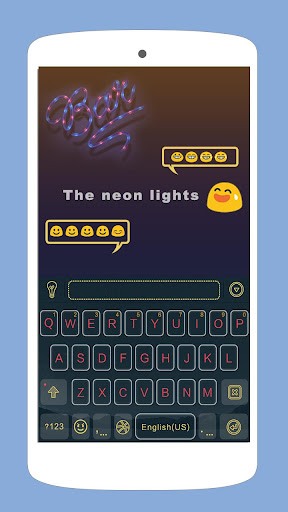 【免費生活App】NeonLight Theme Emoji Keyboard-APP點子