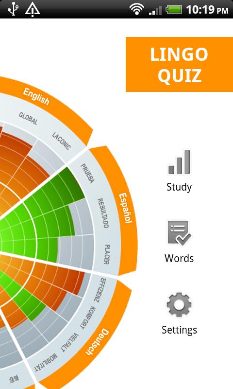 Android application Lingo Quiz screenshort