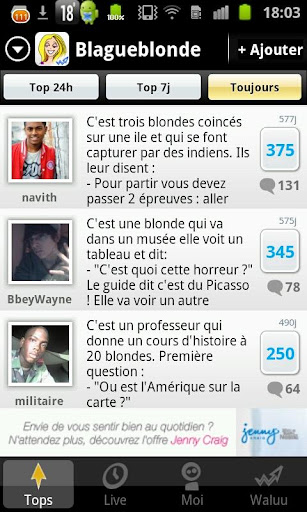 Blagues de Blondes