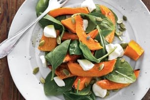 Warm Squash Salad with Teleme and Pepitas