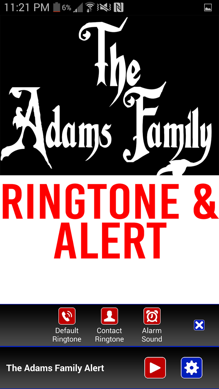 The Addams Family Ringtone Screen 2