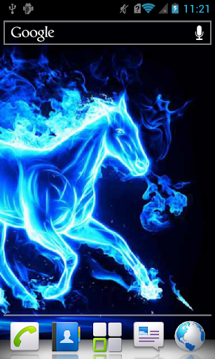 Blue Neon Horse LWP