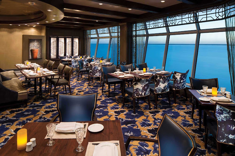 The ocean views are as lovely as the food at Giovanni's Table, a family-style Italian restaurant on deck 11 of Navigator of the Seas.