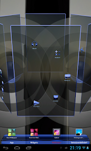 Lastest NEXT LAUNCHER THEME Blue Metal APK