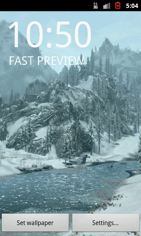 Android application Winter Forest Livewallpaper screenshort