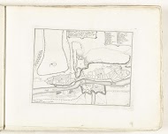 Plattegrond van Dinant, ca. 1702