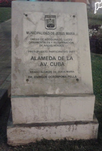Placa Alameda De Av Cuba