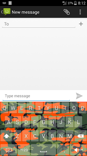 Orange Camo Keyboard