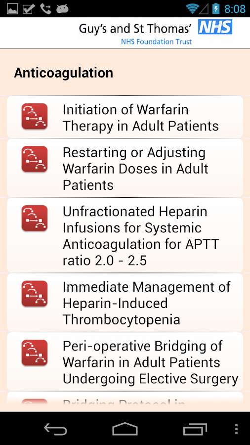    Thrombosis Guidelines- screenshot  