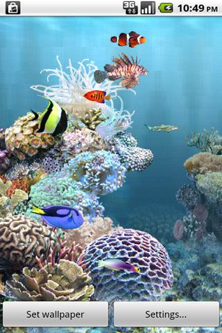 Android application aniPet Aquarium LiveWallpaper screenshort