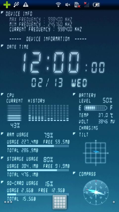 Android application Device Info Ex Live Wallpaper screenshort