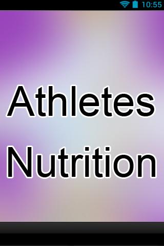 Athletes Nutrition