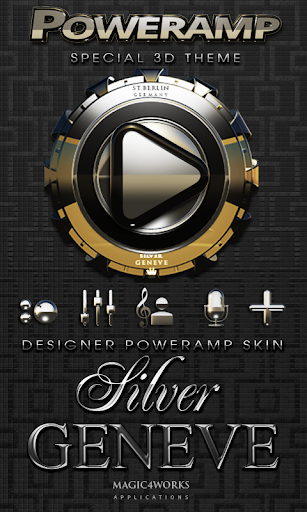 Poweramp skin Silver Geneve