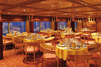 Dining options on Costa Fortuna include the specialty restaurant Club Conte Grande 1927 (surcharge applies). 