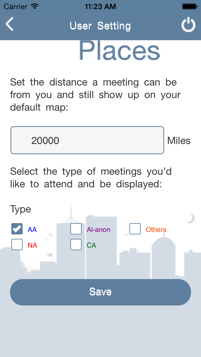 Sober Places Meeting Finder Screen 3