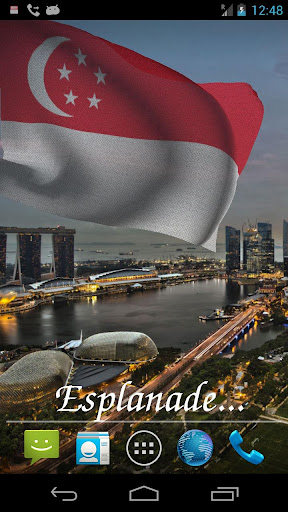 【免費個人化App】3D Singapore Flag LWP-APP點子