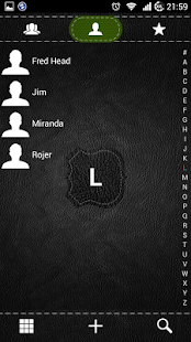 exDialer A-Black Leather theme - screenshot thumbnail