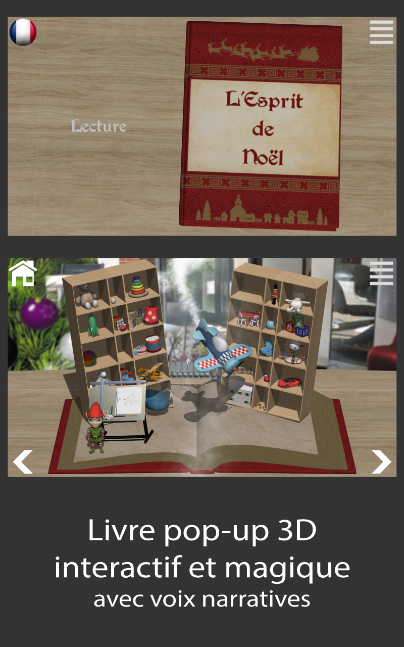 Android application The Christmas Spirit - 3D book screenshort