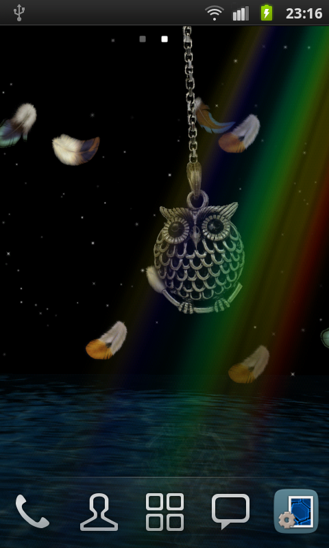 3D Owl Pendant Live Wallpaper Screen 1