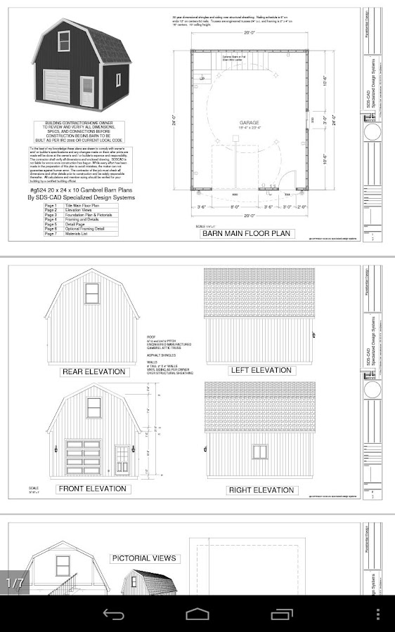 Gambrel Barn and Shed Plans - screenshot
