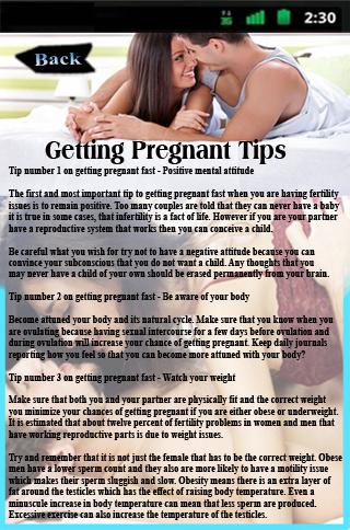 Getting Pregnant Tips