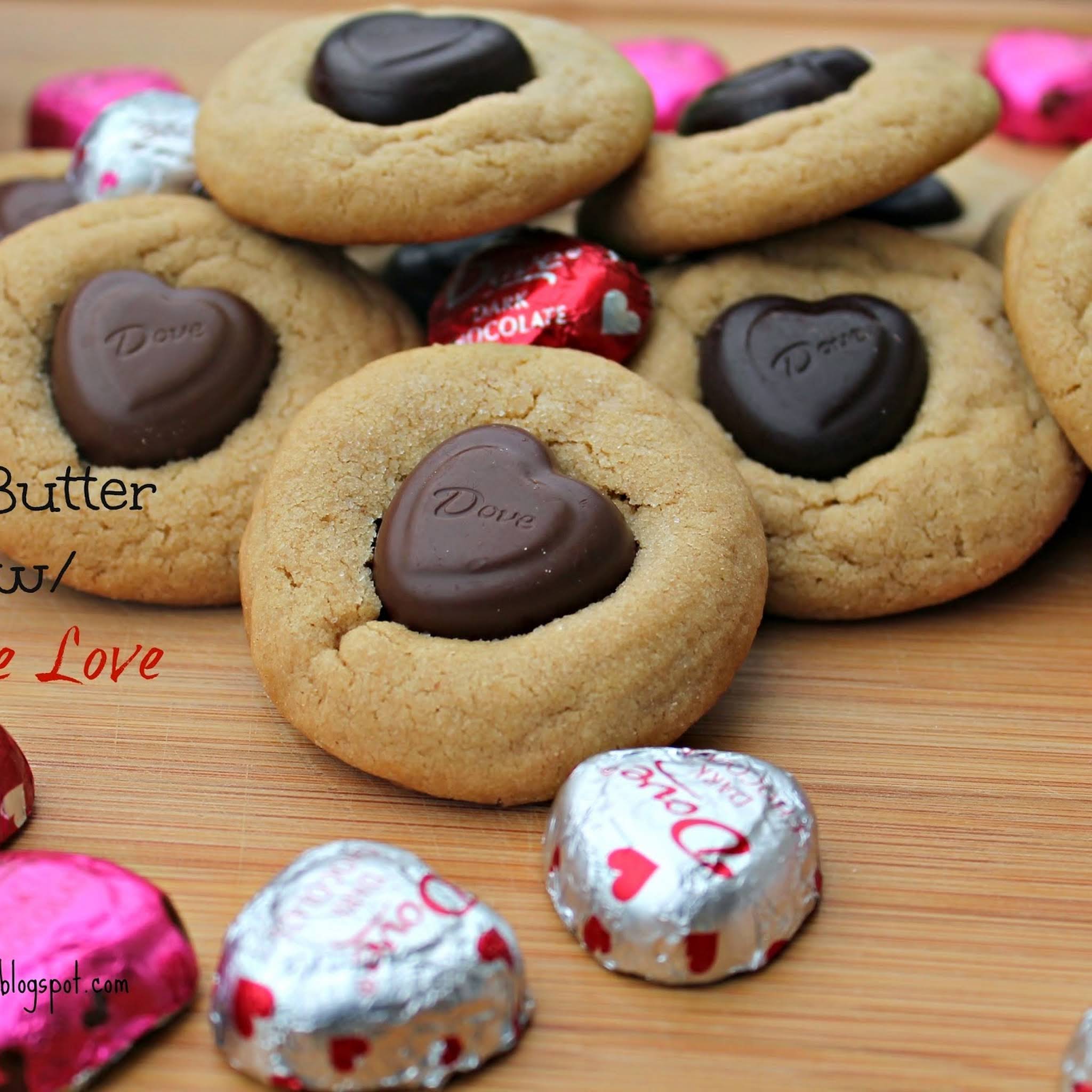 Peanut Butter Cookies W/ Chocolate Love 